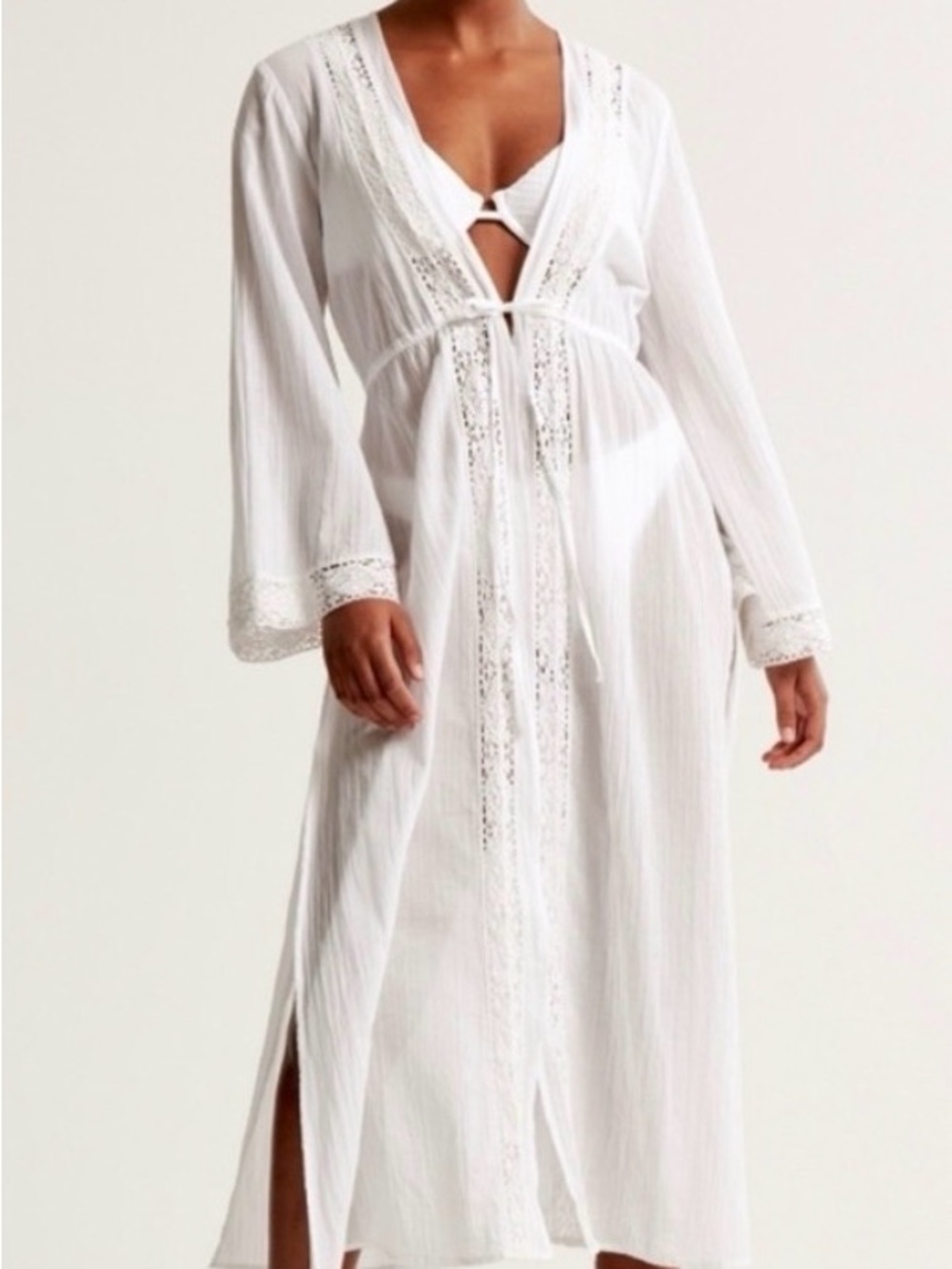 Abercrombie Cotton White Swim Coverup